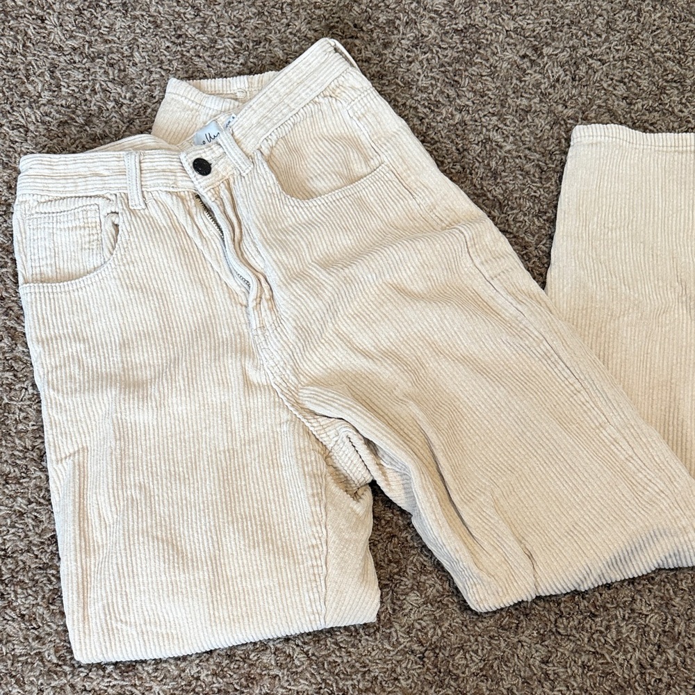 Women's Cream Straight Leg Pants